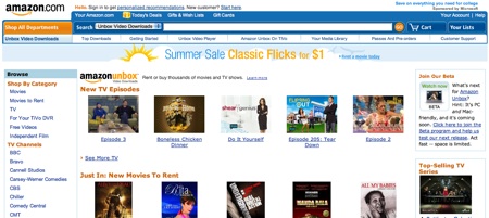 Amazon.com prodává filmy
