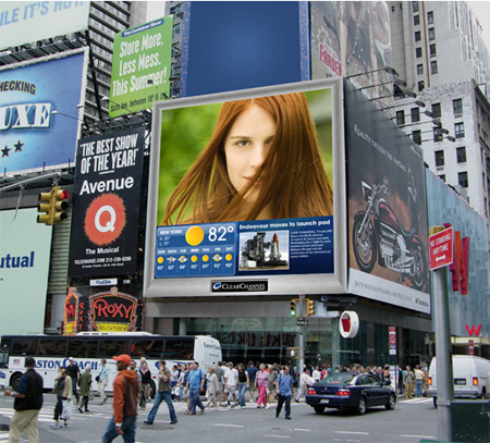 Times Square a HD billboard